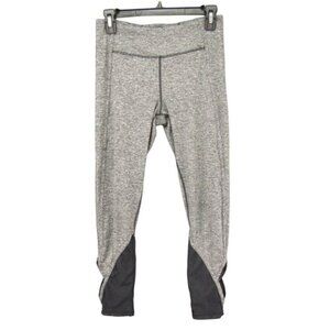 Free People Movement Leggings Size S Heather Gray Black Mesh Cutout Pocket